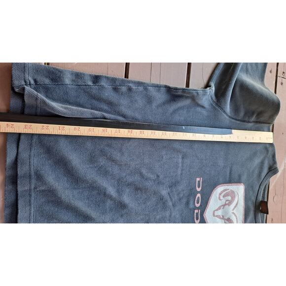 Dodge Ram Logo Long Sleeve Thermal Sweatshirt Black Men's Medium - Picture 4 of 5